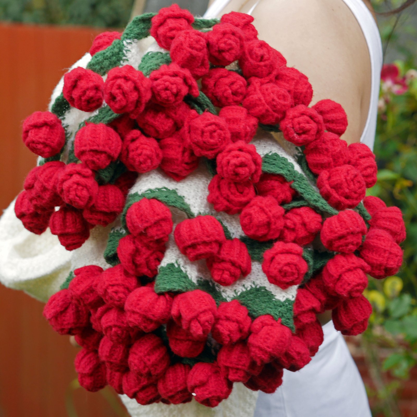 Roman Red Rose Bouquet Blanket - Image 3