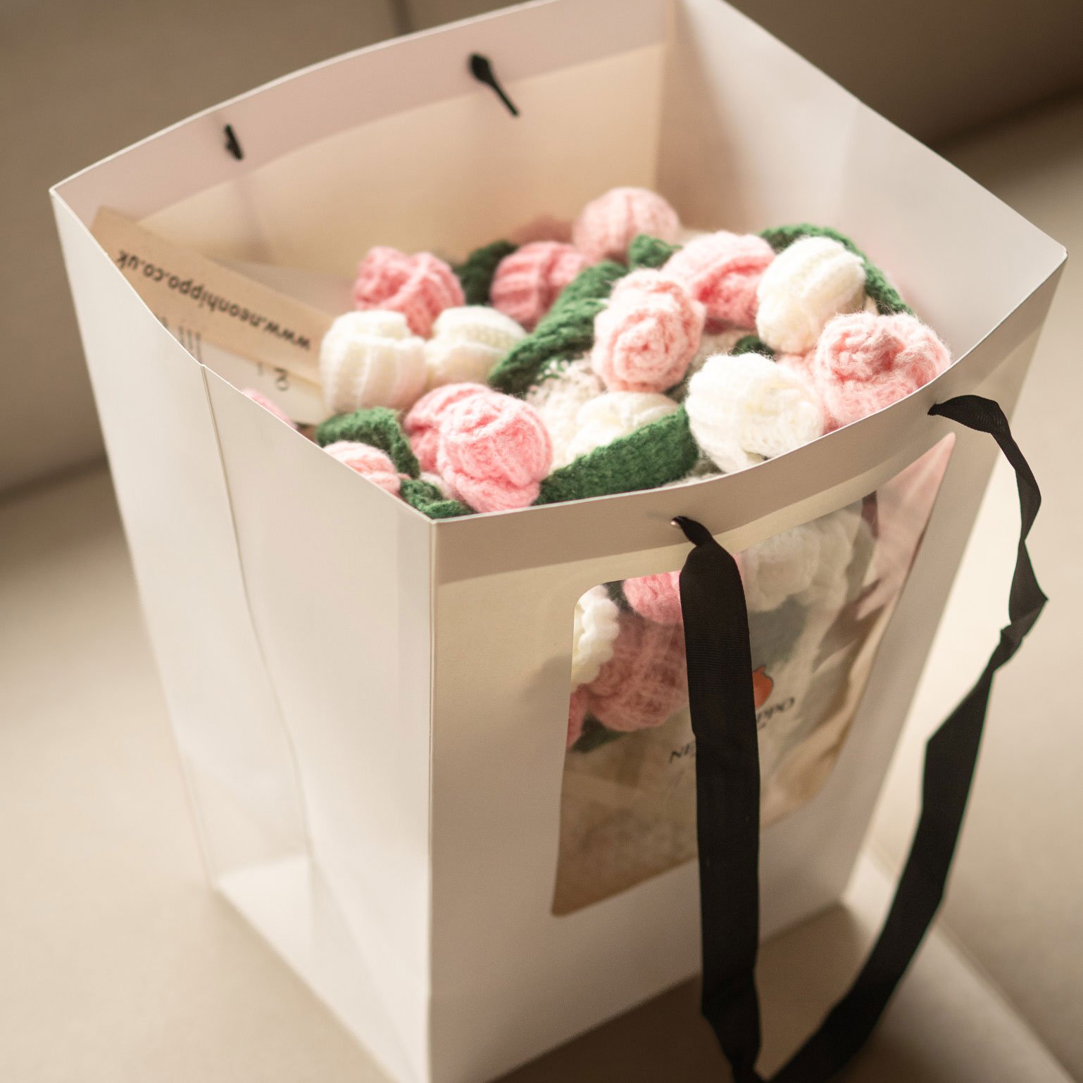 Pink Ivory Rose Bouquet Blanket - Image 3